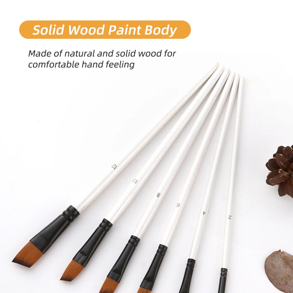 24pcs Round Paint Brush Set