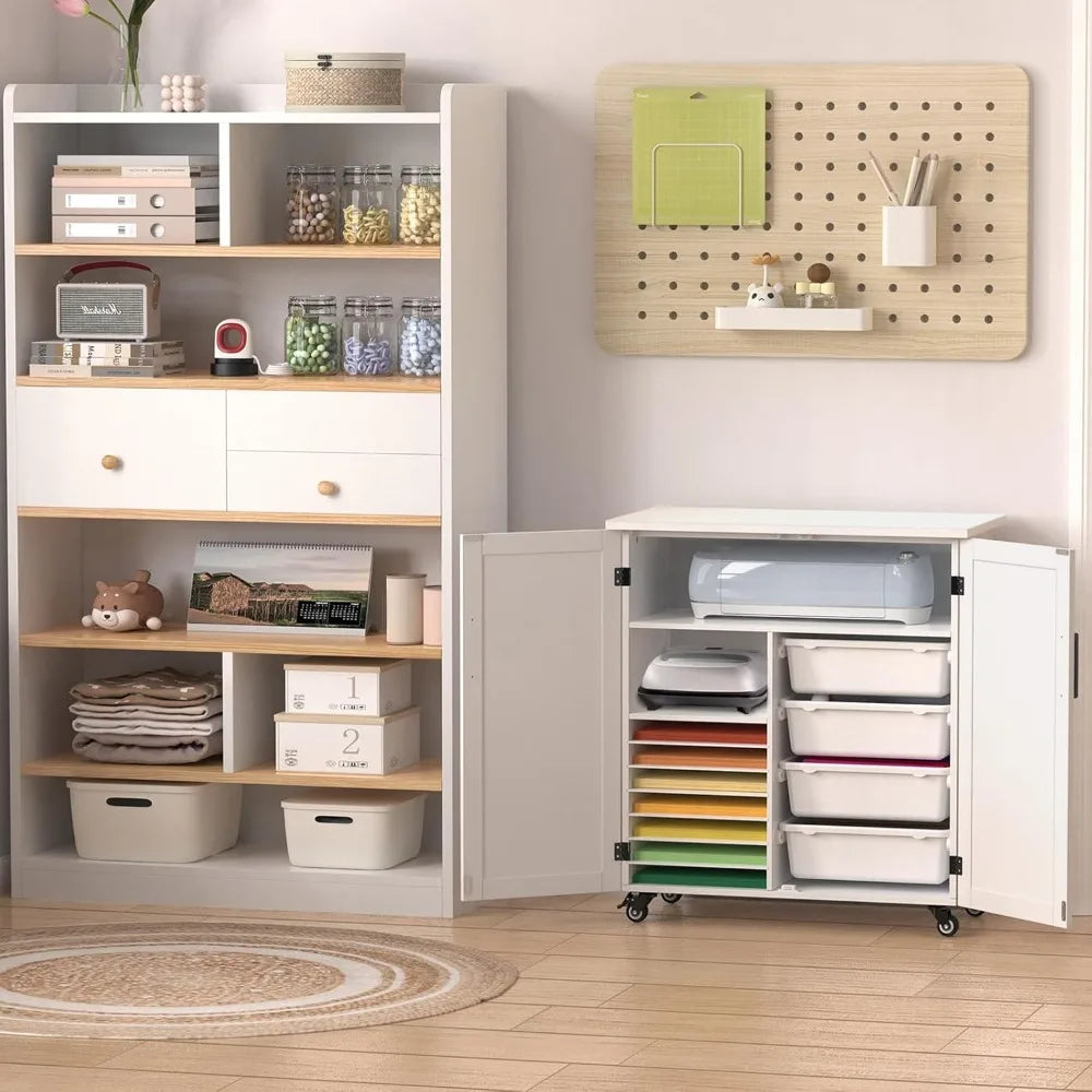 Craft Storage Cart with Drawers & Wheels
