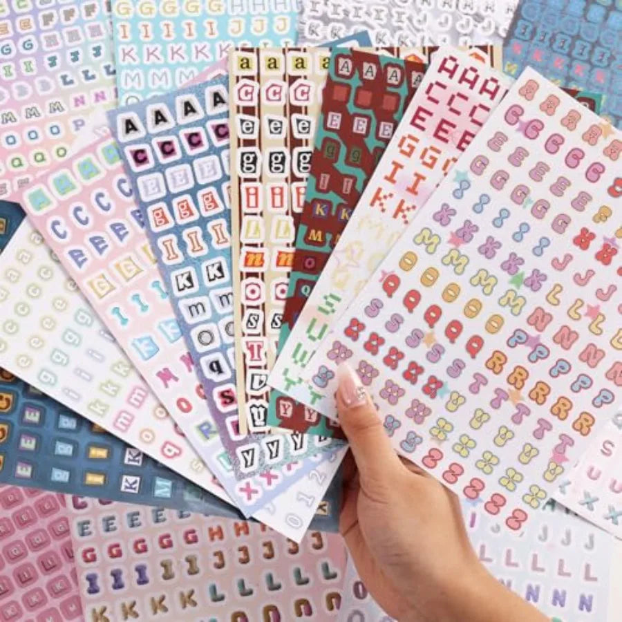 2000+ Pcs Colorful Alphabet Sticker for Journaling