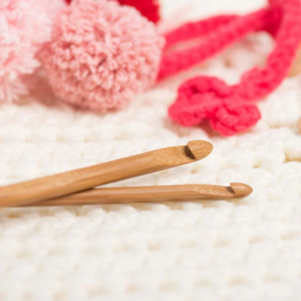 12 Size Bamboo Crochet Hooks