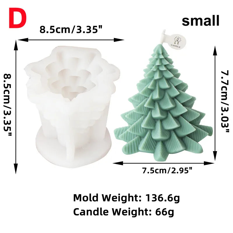 7 Styles 3D Christmas Tree Mold