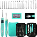 Crochet Hook Set with Digital Counter & Light