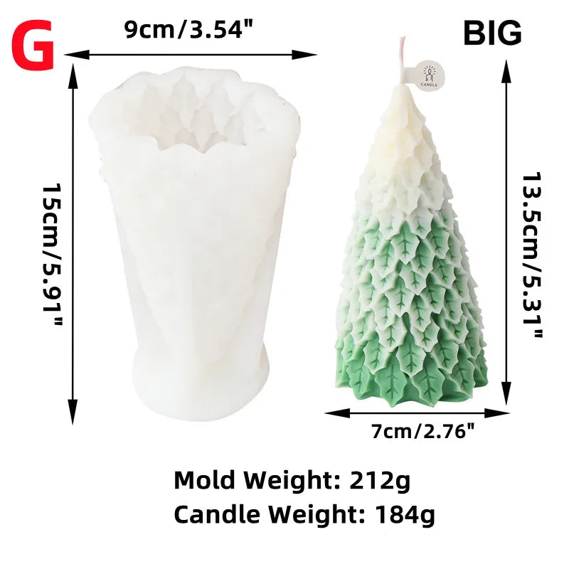 7 Styles 3D Christmas Tree Mold
