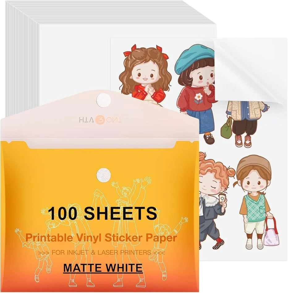Premium Printable Vinyl Sticker Paper for Inkjet Printer