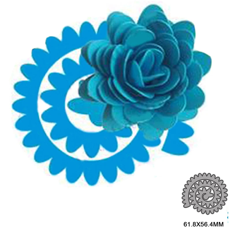 3D Spiral Flower Cutting Dies