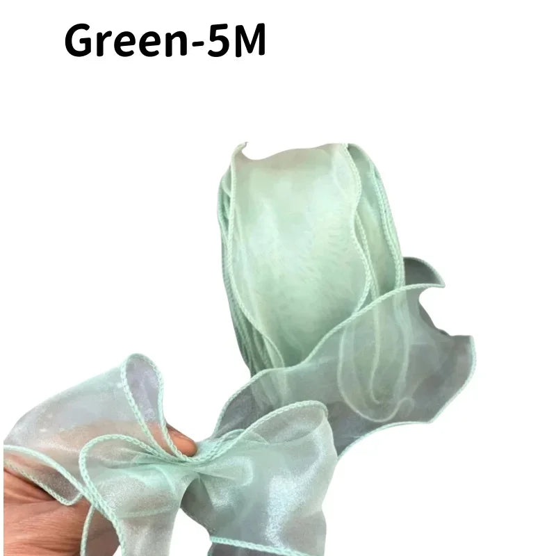 5M Organza Ribbon Wavy Edge