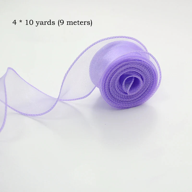 Colorful 10 Yard Roll Organza Ribbon