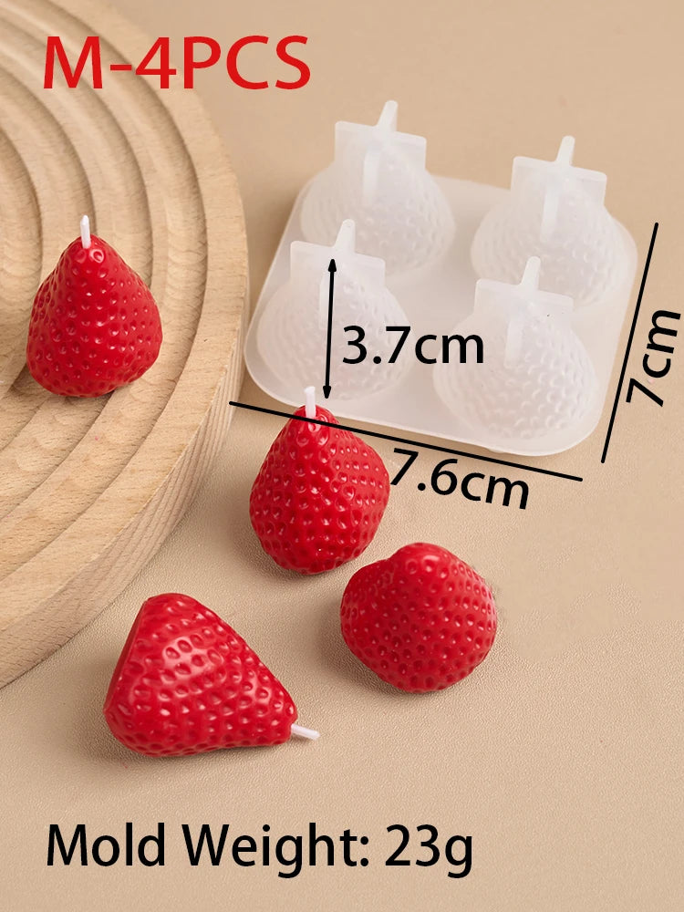 3D Strawberry Silicone Mold
