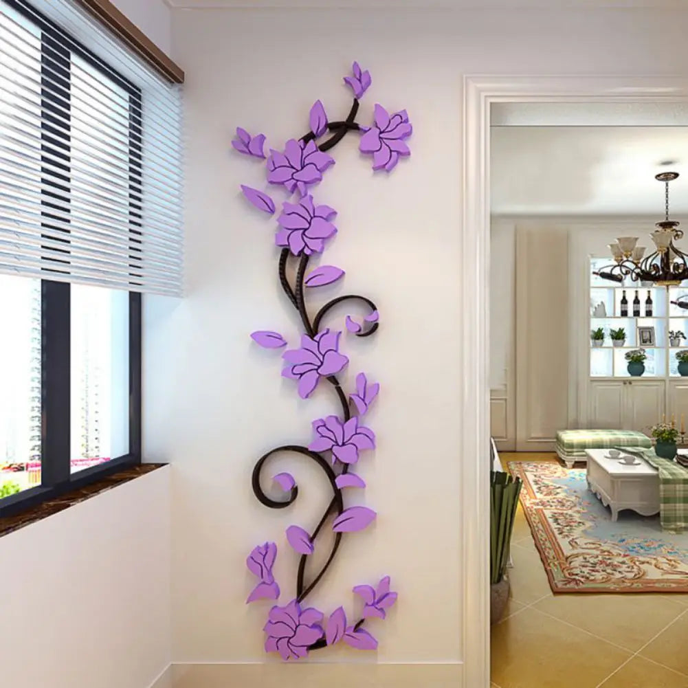 3D Wall Stickers Flower Vine