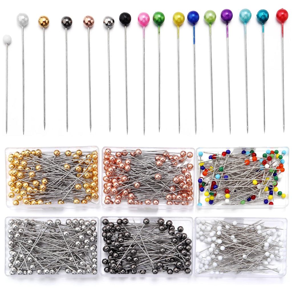 100Pcs Pearl Colored Ball Head Pins