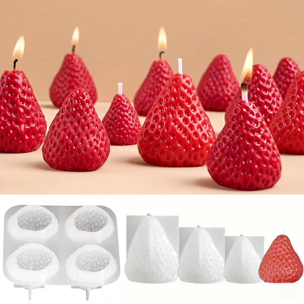 3D Strawberry Silicone Mold