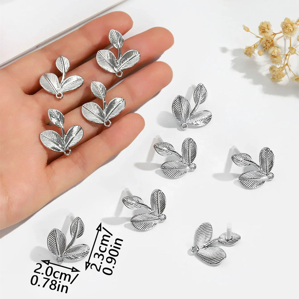 10pcs/set Stainless Steel Earring Connectors/Backings