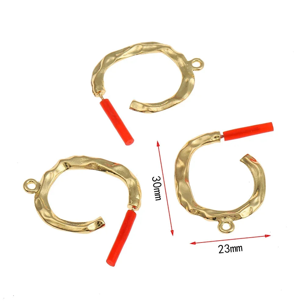 10pcs/set Stainless Steel Earring Connectors/Backings
