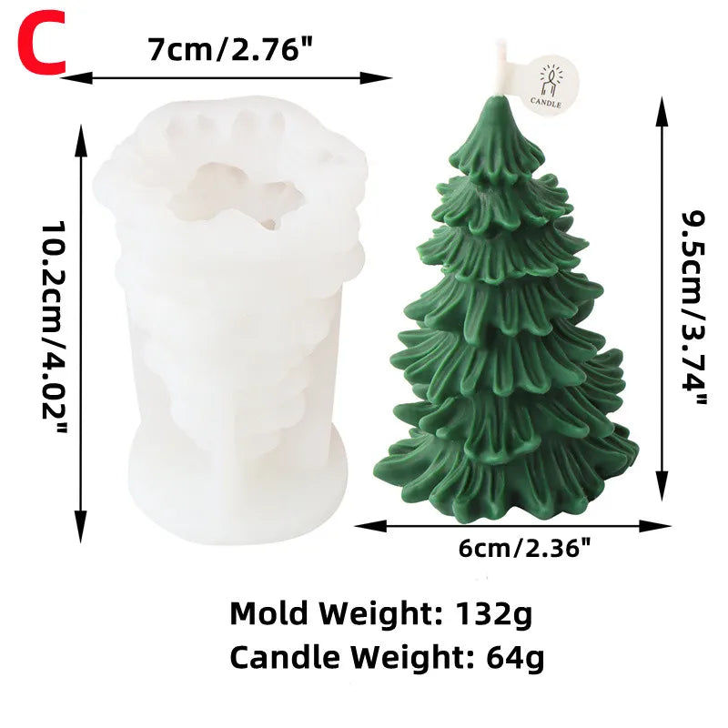 7 Styles 3D Christmas Tree Mold