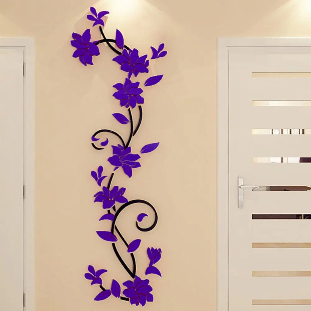 3D Wall Stickers Flower Vine