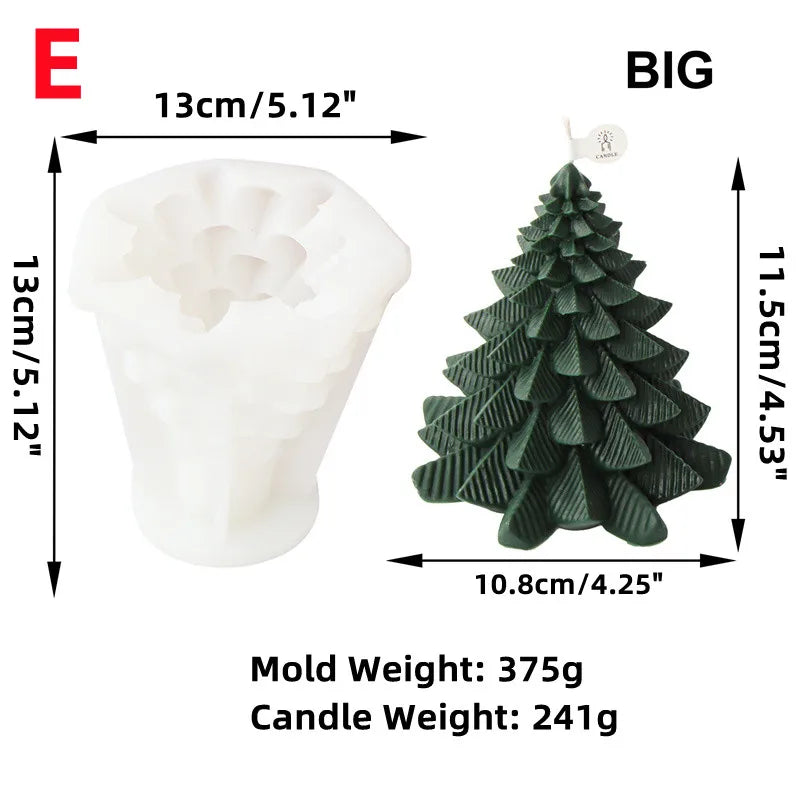7 Styles 3D Christmas Tree Mold