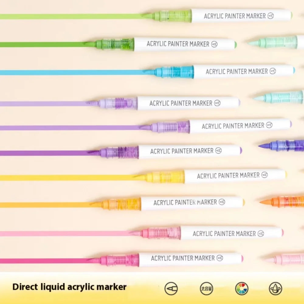 Brush Tip Acrylic Marker Set