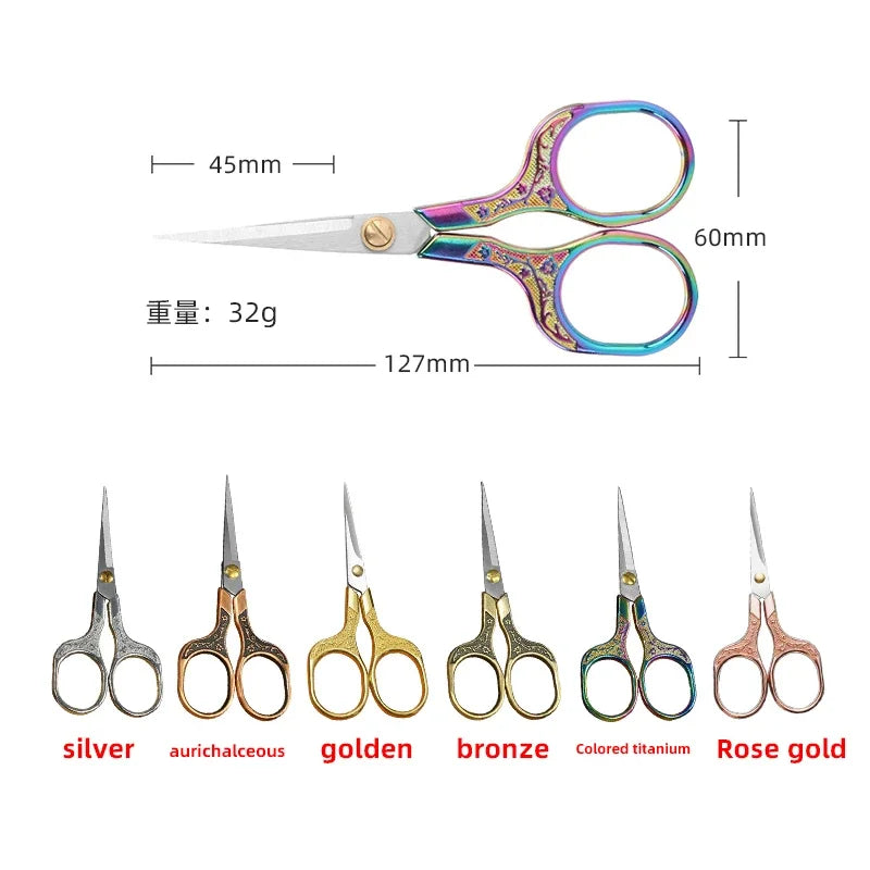 Retro Sewing and Embroidery Scissors Stainless Steel