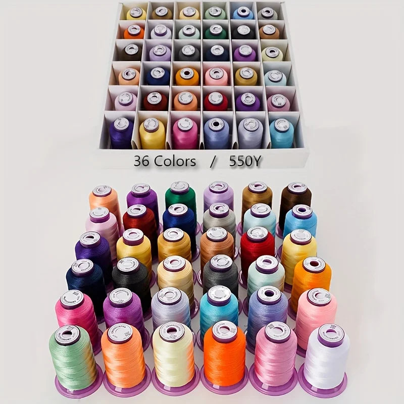 36 Colors Embroidery Machine Thread Kit