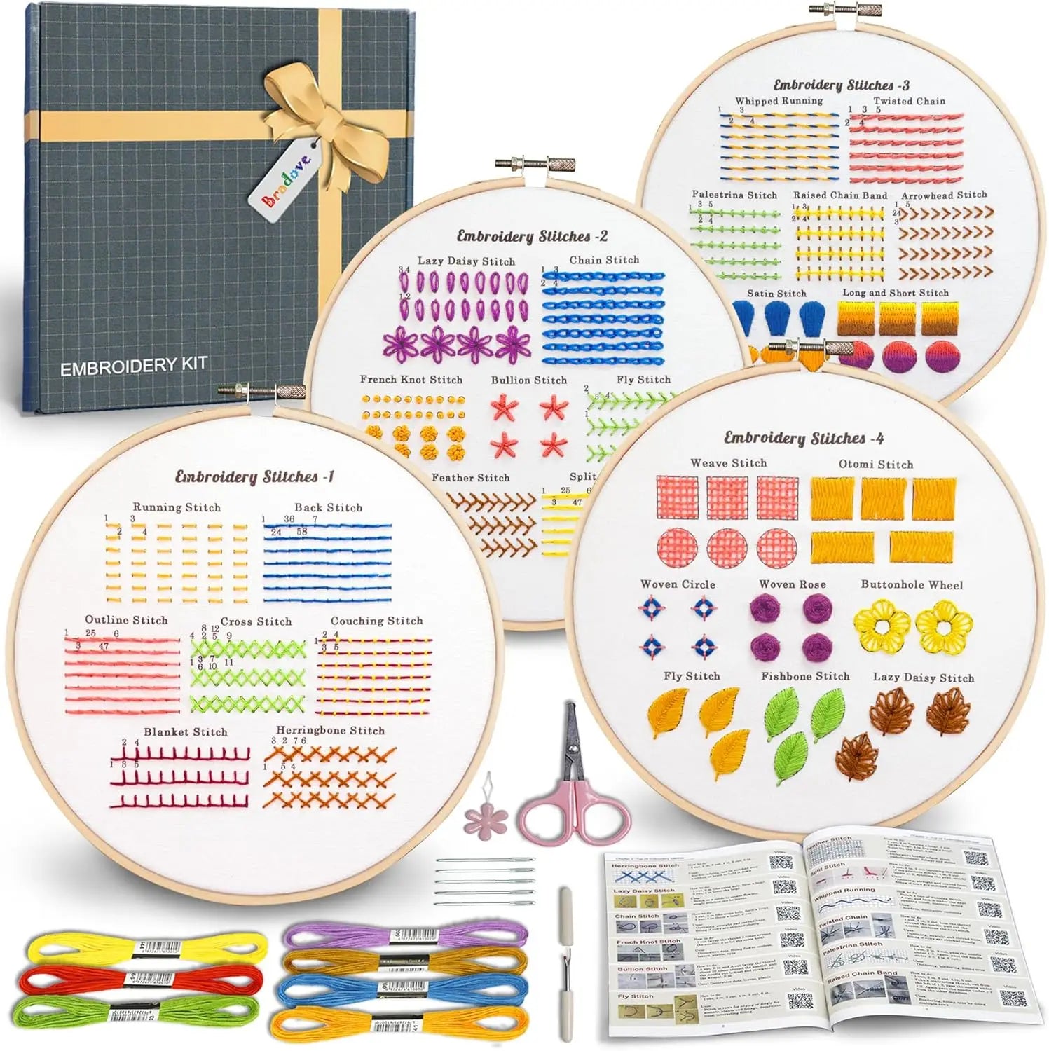 Classic Embroidery Stitches Practice Kit