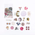 40pcs Transparent Flower Stickers
