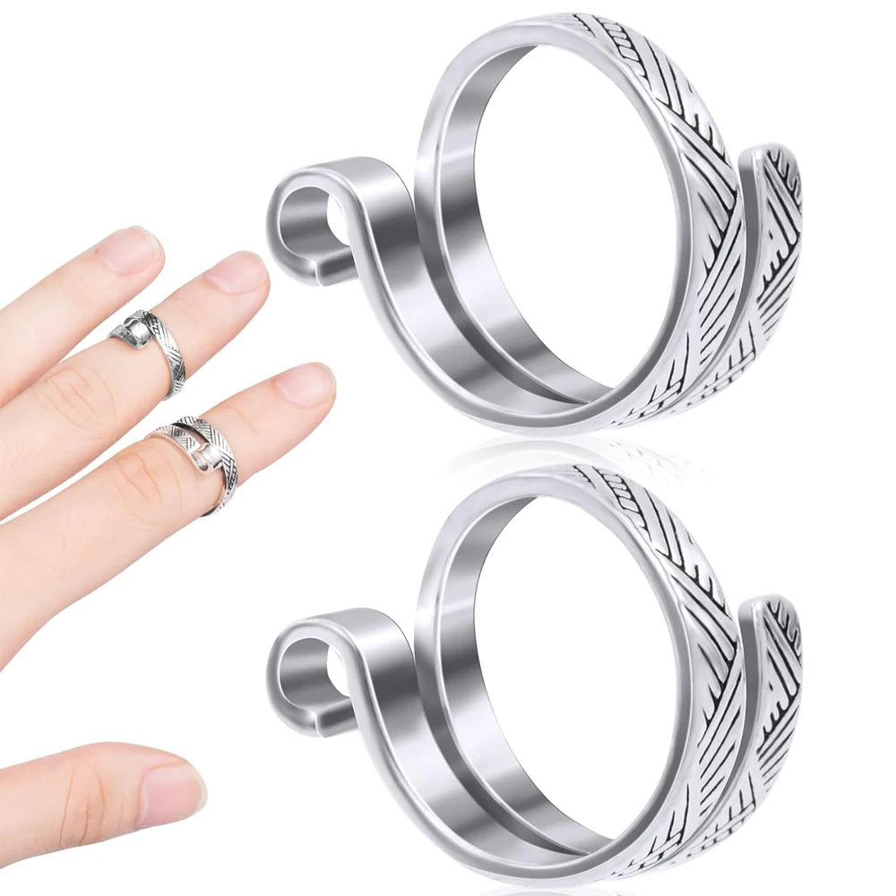 2pcs Adjustable Knitting Crochet Loop Ring