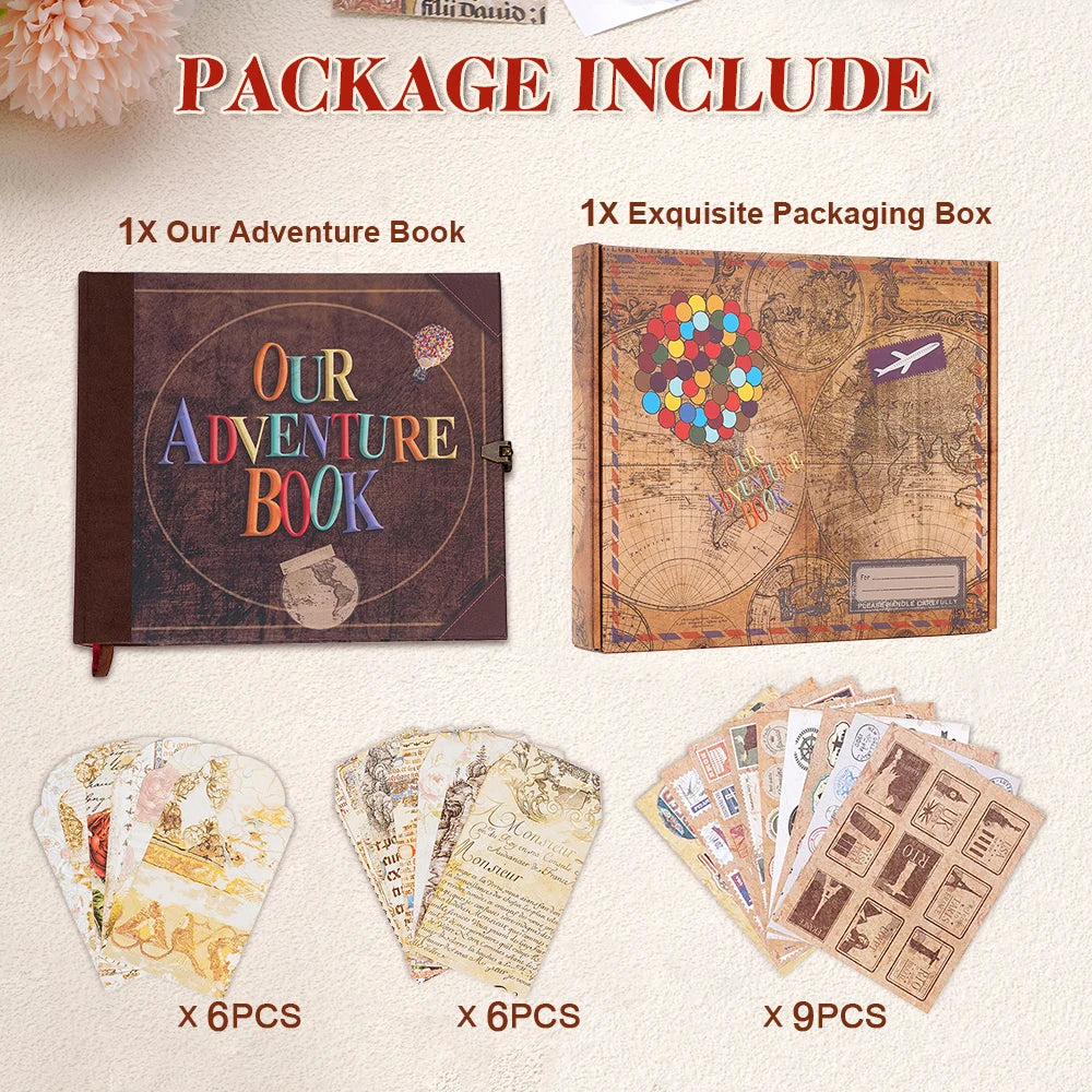 Our Adventure Book 146 Page Photo Album with stickers