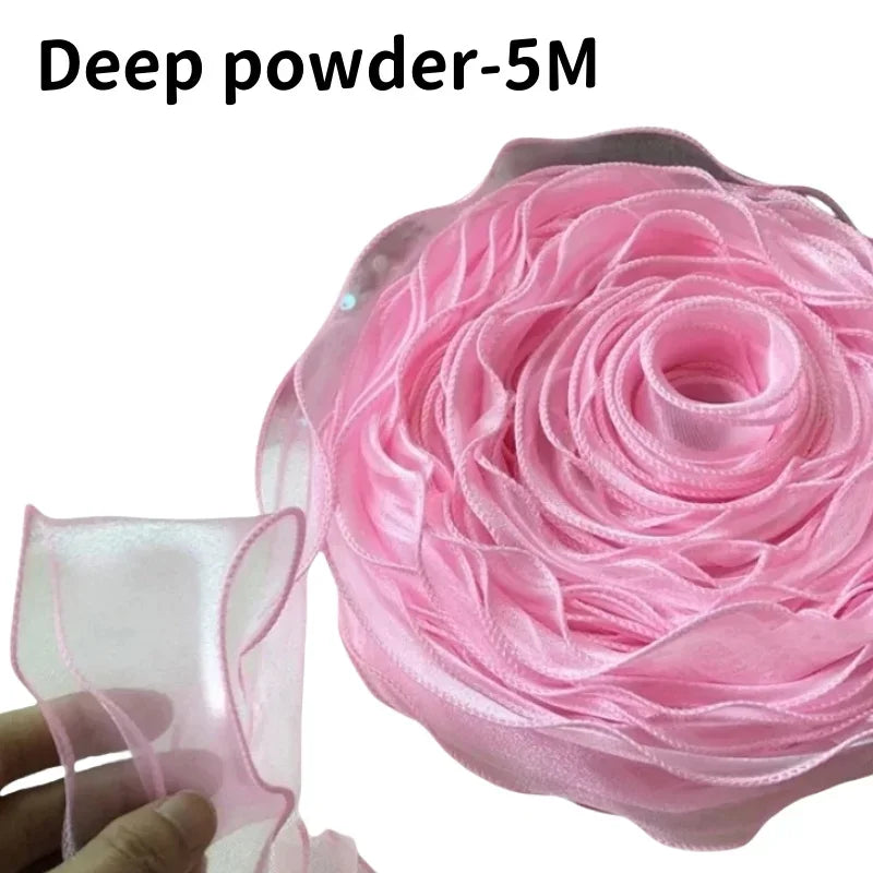 5M Organza Ribbon Wavy Edge