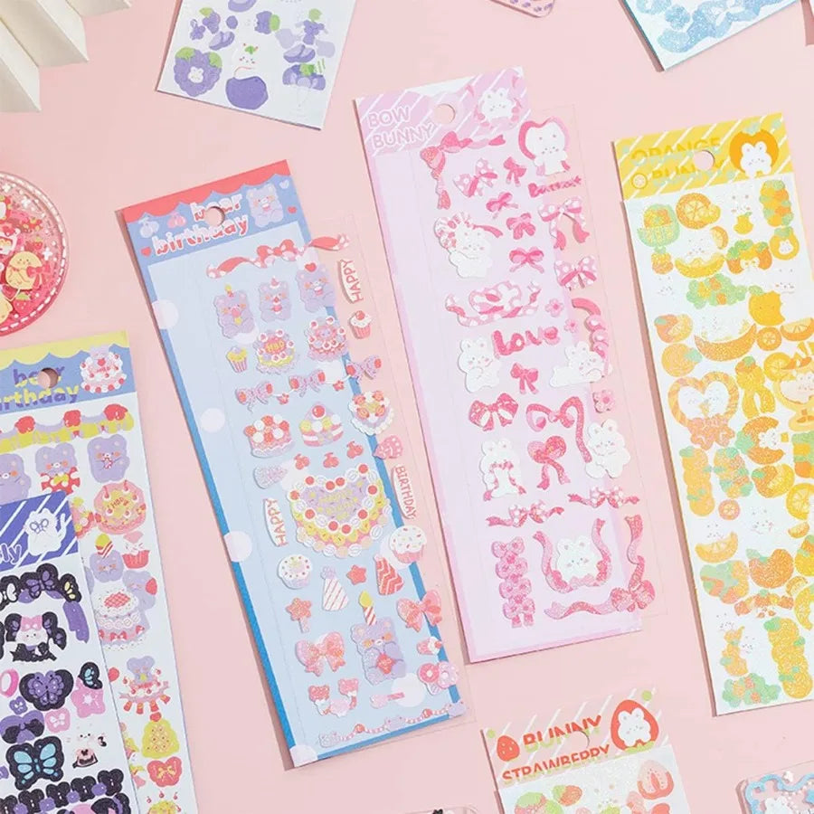 16 Sheets Colorful Animal Stickers