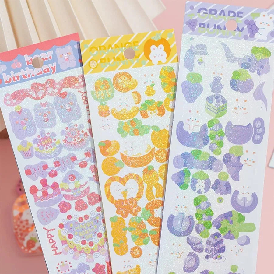 16 Sheets Colorful Animal Stickers