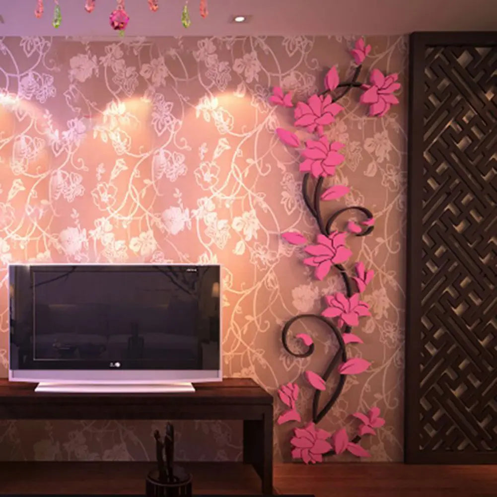 3D Wall Stickers Flower Vine