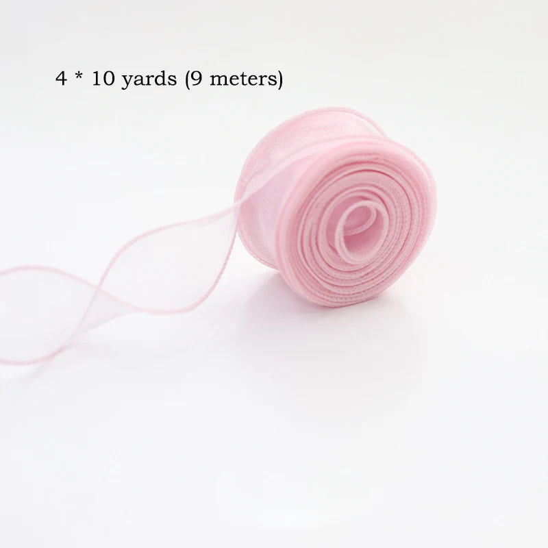 Colorful 10 Yard Roll Organza Ribbon