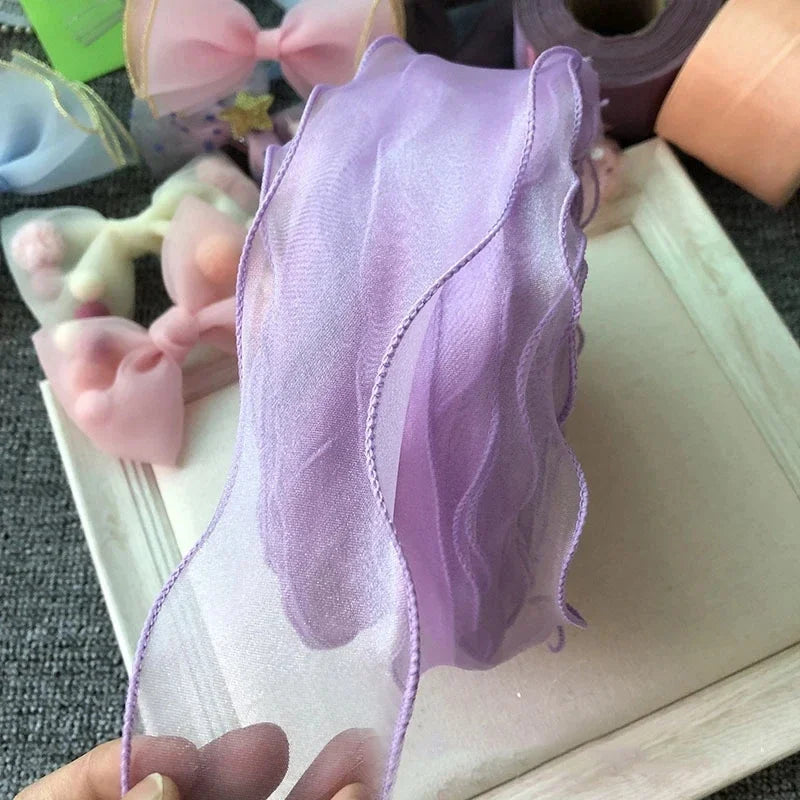 5M Organza Ribbon Wavy Edge