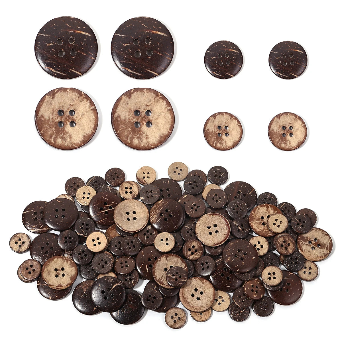 Natural Color Coconut Buttons