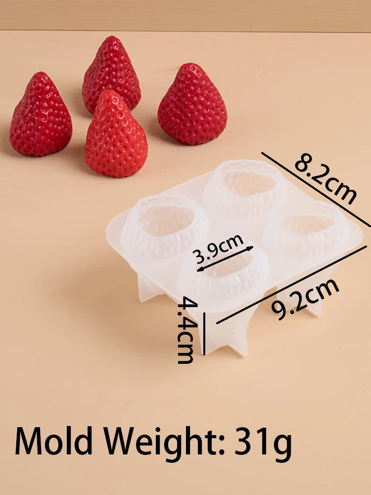 3D Strawberry Silicone Mold