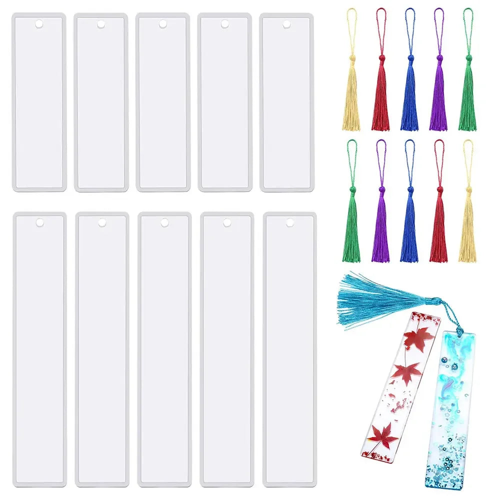Silicone Resin Bookmark Molds with Tassels
