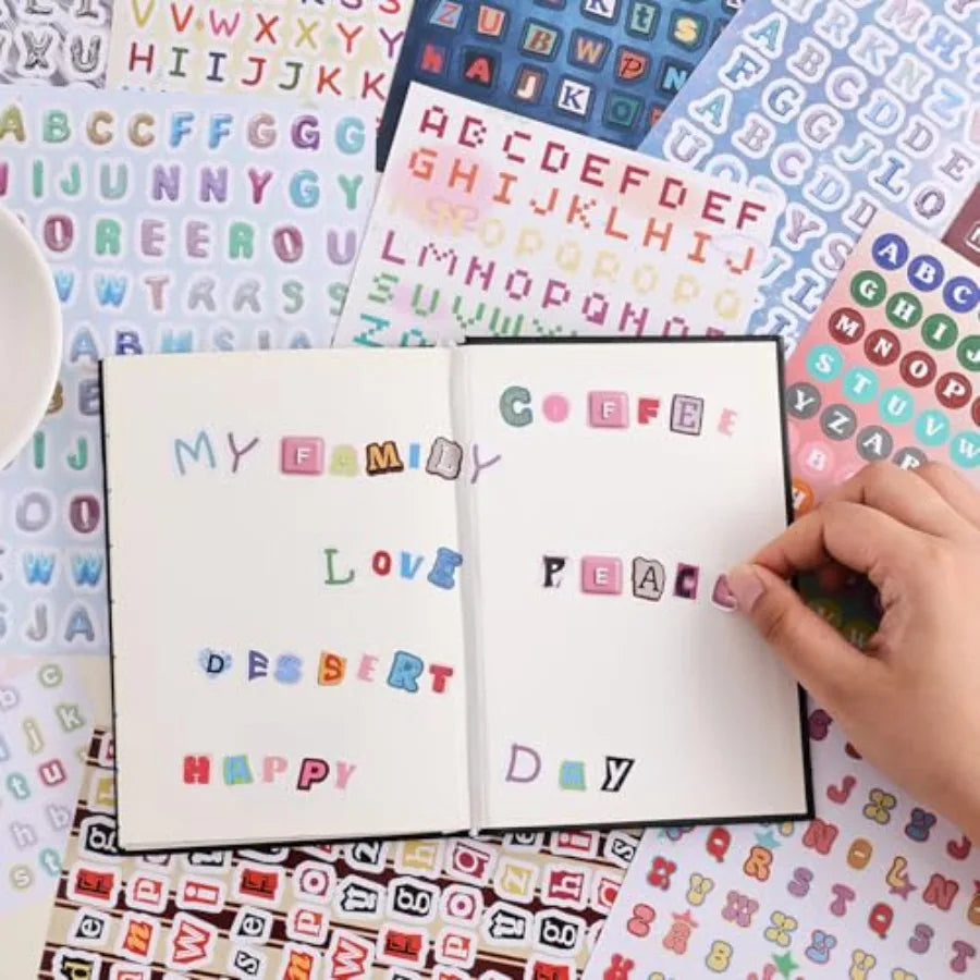 2000+ Pcs Colorful Alphabet Sticker for Journaling