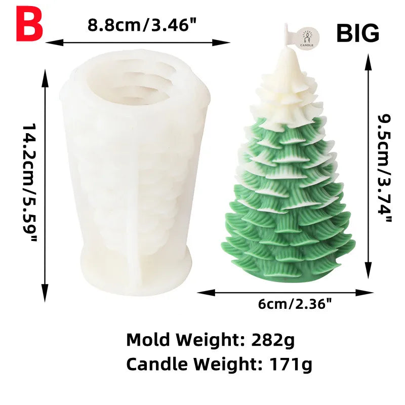 7 Styles 3D Christmas Tree Mold