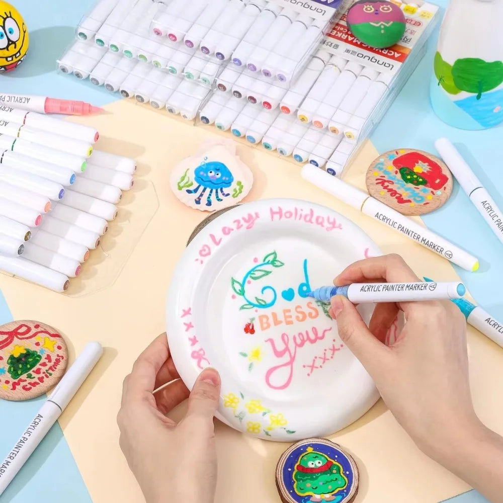 Brush Tip Acrylic Marker Set