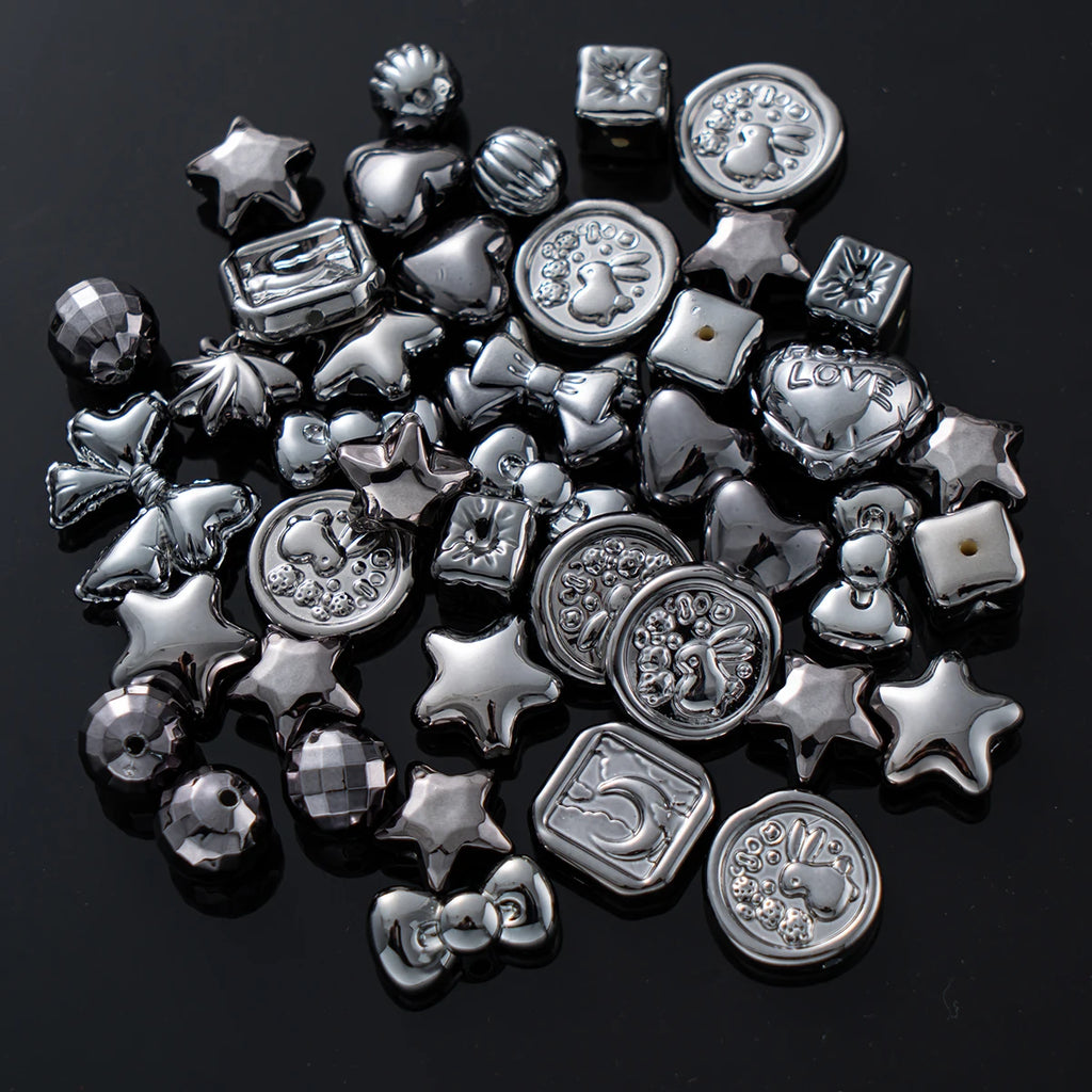 20g Y2K Randomly Mixed Bowknot Flower Heart Acrylic Cute Beads for DIY Necklace Keychain Bracelet Jewelry Craft Making Accessory