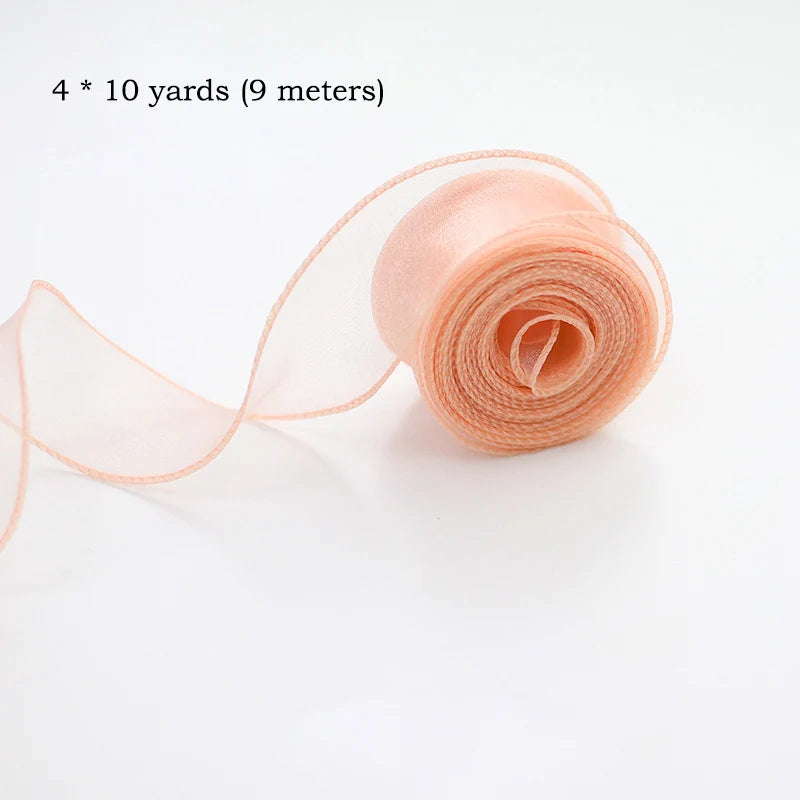 Colorful 10 Yard Roll Organza Ribbon