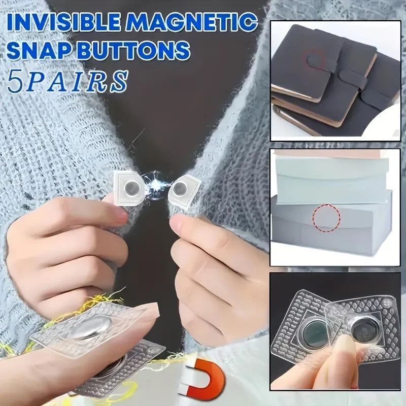 10-Pack Invisible Magnetic Snap Fasteners