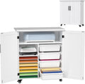 Craft Storage Cart with Drawers & Wheels