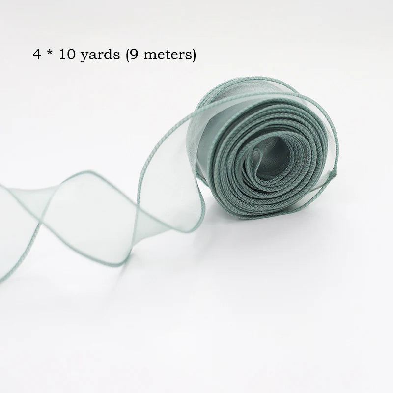 Colorful 10 Yard Roll Organza Ribbon