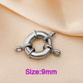 18K Real Gold Color Round Spring Clasps Hooks