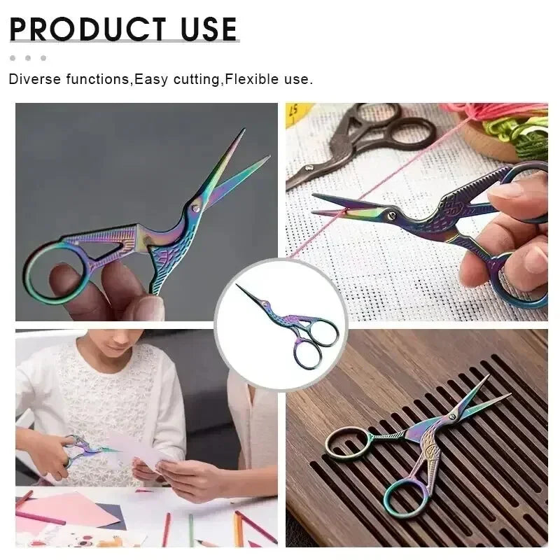 Stainless Steel Rainbow Stork Scissors