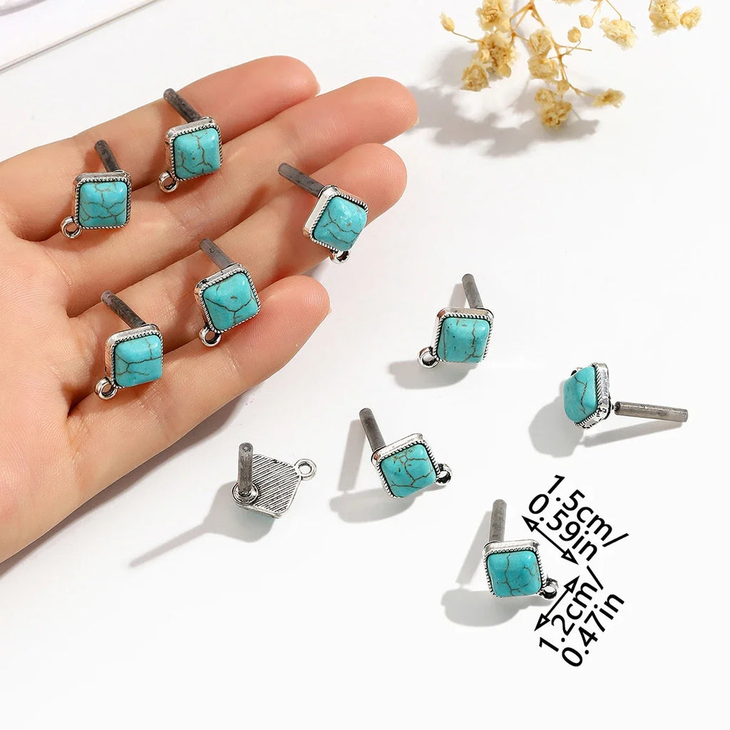 10pcs/set Stainless Steel Earring Connectors/Backings