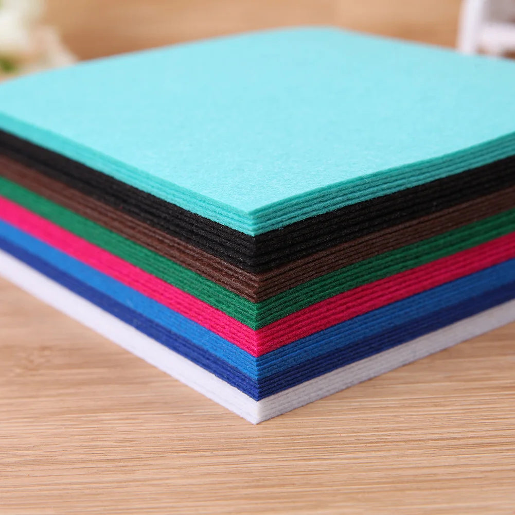 40pcs Felt Sheets 10 cm x 10 cm