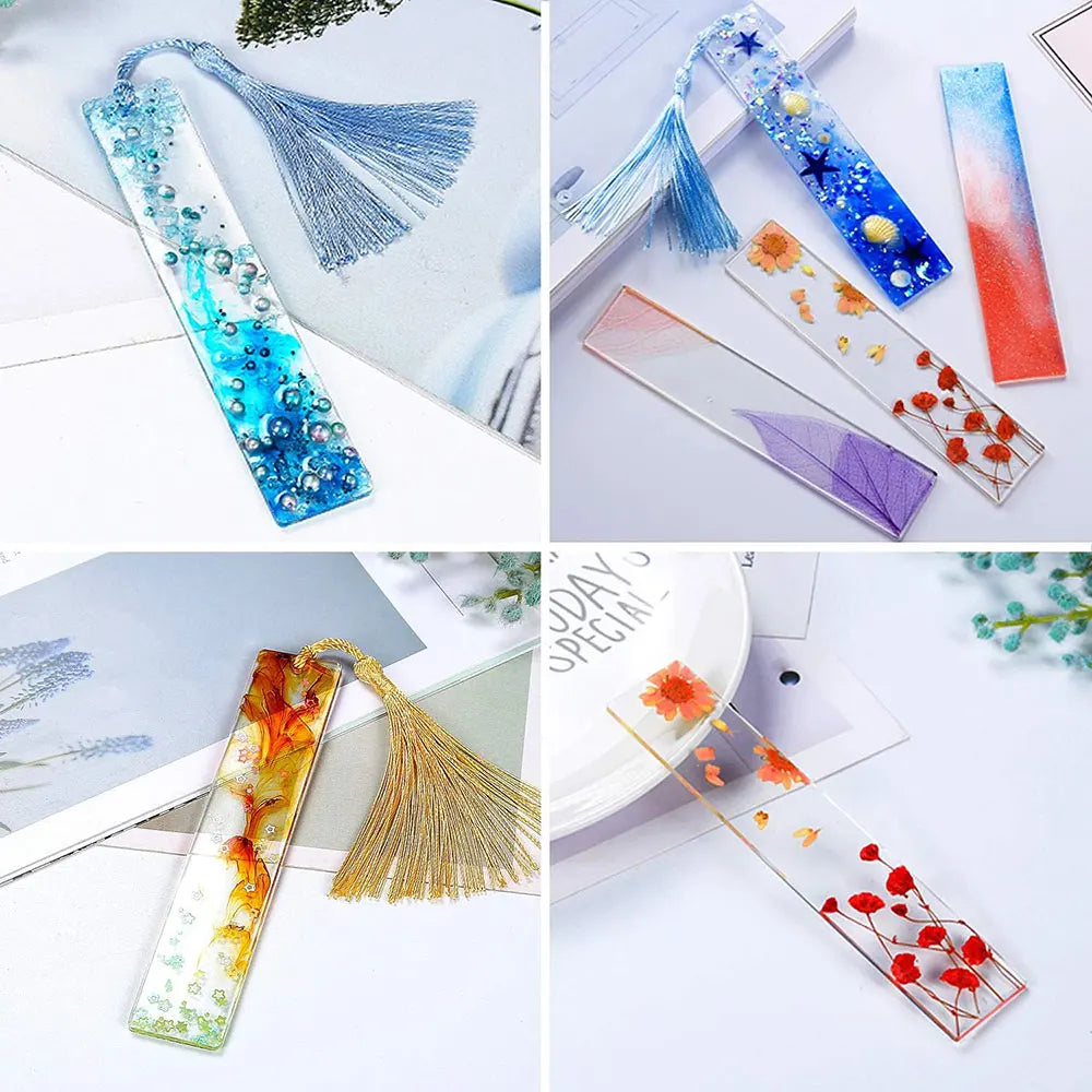 Silicone Resin Bookmark Molds with Tassels