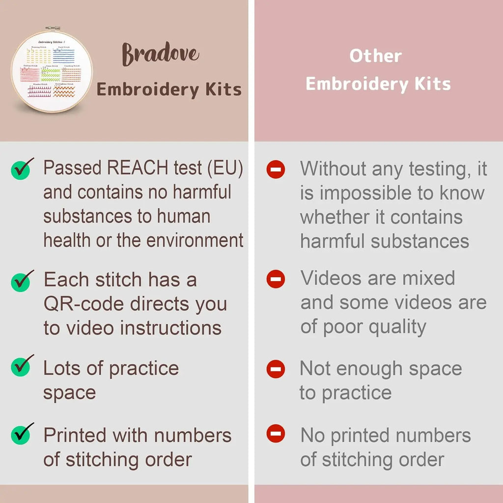 Classic Embroidery Stitches Practice Kit